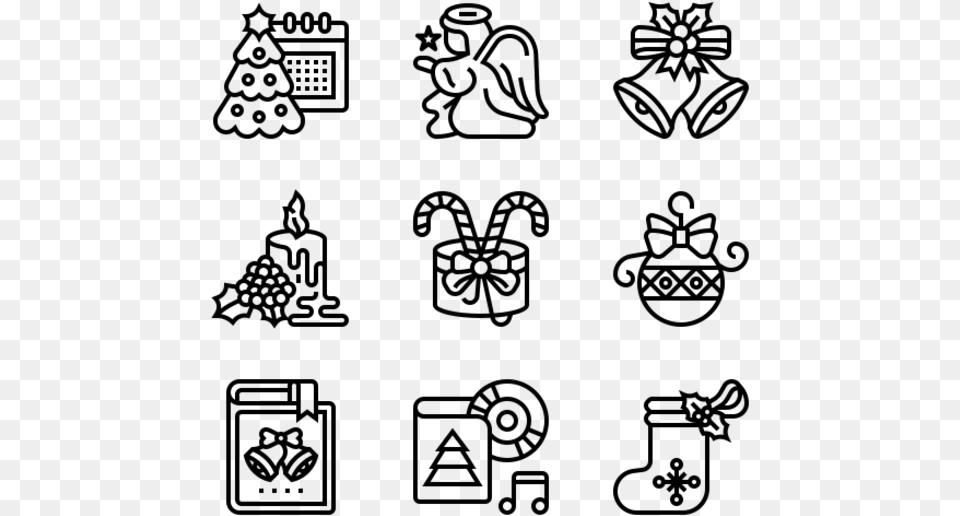 Essential Set Museum Icons, Gray Png