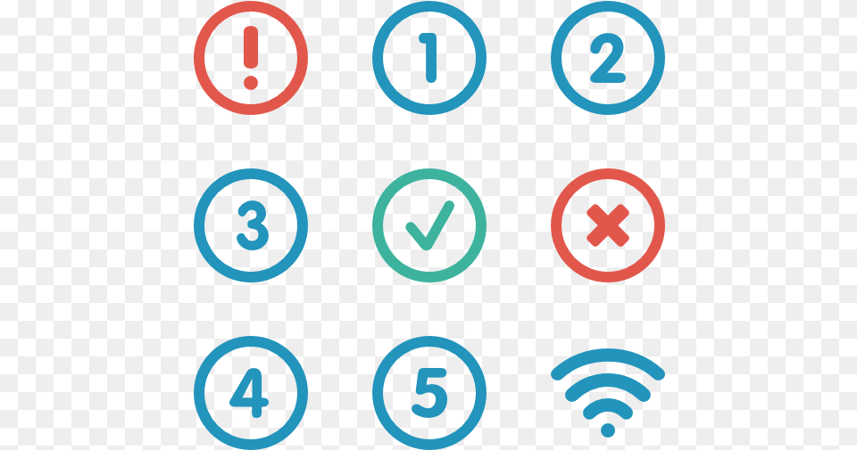 Essential Set Number Circles No Background, Symbol, Text Png Image