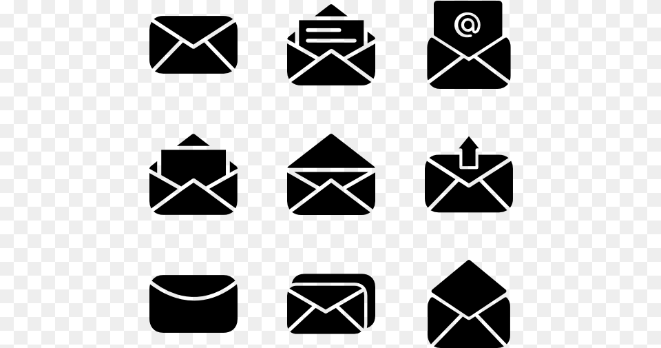 Essential Set Segmented Emails, Gray Png