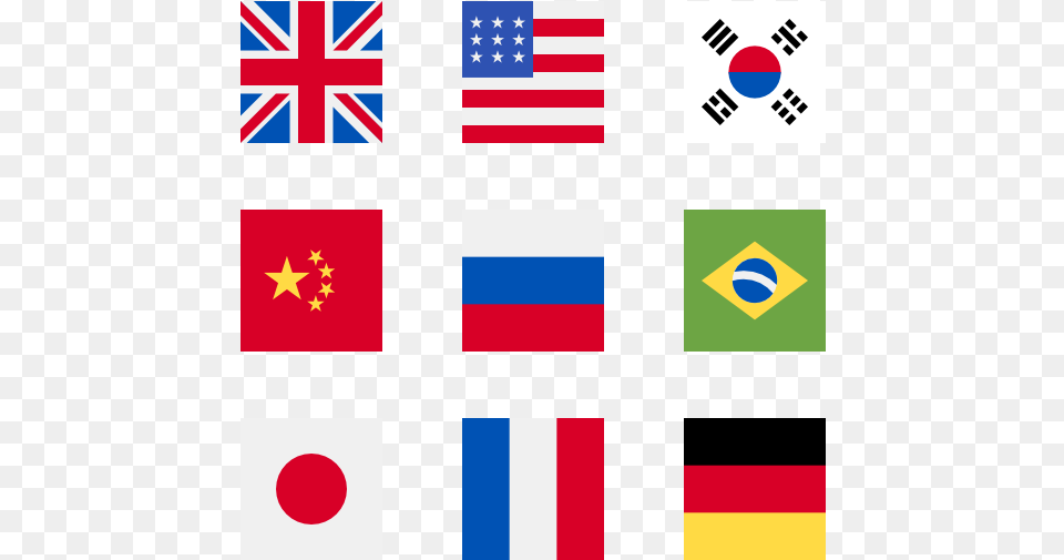 Essential Set Transparent Country Flags, Flag Png