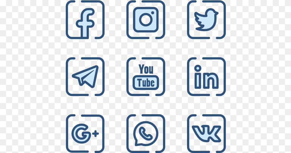 Essential Set White Social Media Icon Background, Text Png
