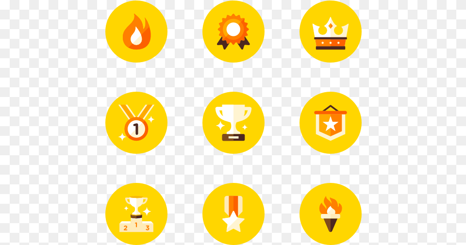 Essential Set Yellow Icons, Light, Symbol Free Png Download
