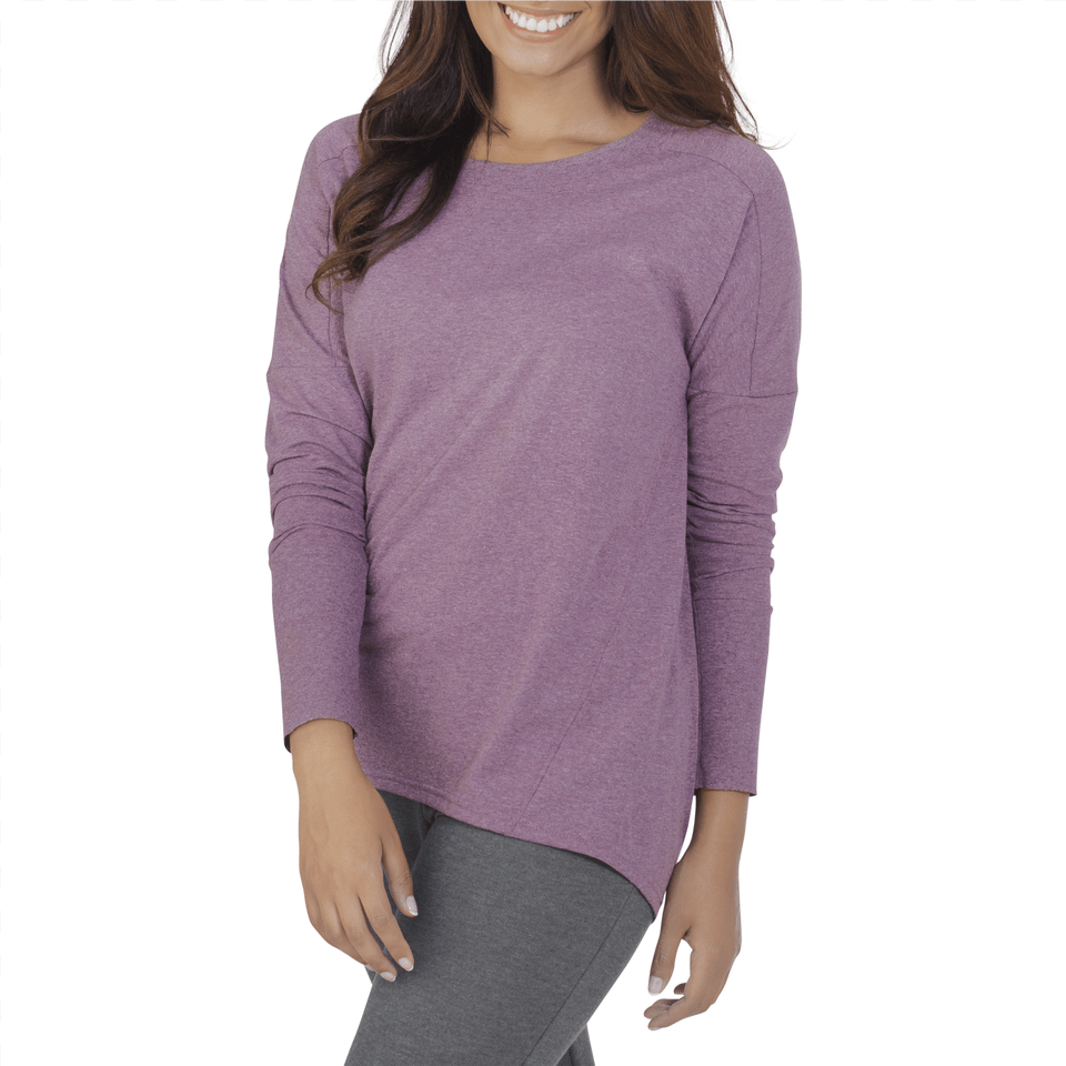 Essentials All Day Long Sleeve Scoop Neck T Shirt Fruit Of The Loom Womens Essentials Soft Long Sleeve Free Png Download