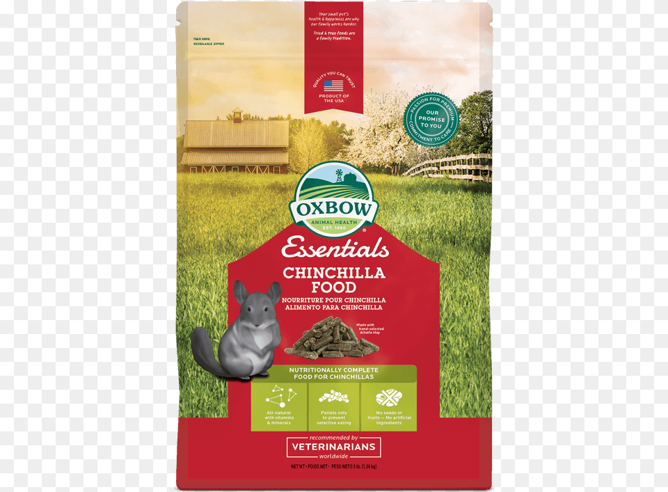 Essentials Chinchilla Food Oxbow Essentials Chinchilla Food, Advertisement, Poster Free Transparent Png