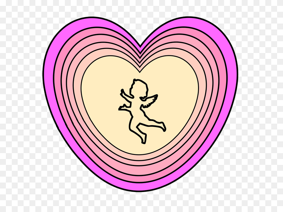 Essjay Heart Clipart, Baby, Person, Cupid, Purple Png Image