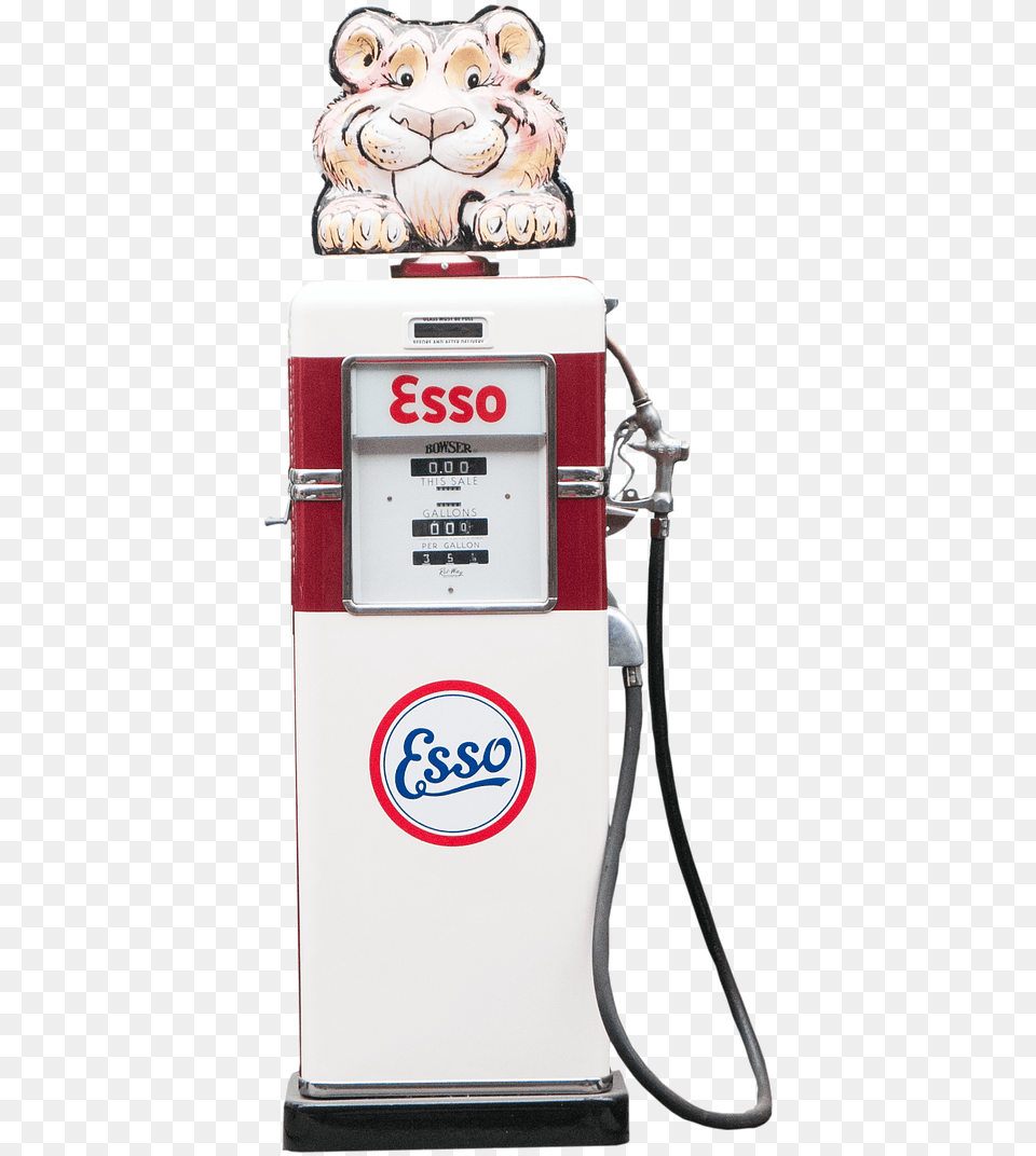 Esso Gas Pump The History Of Self Serve Gas Stations Esso, Gas Pump, Machine, Animal, Lion Free Png Download
