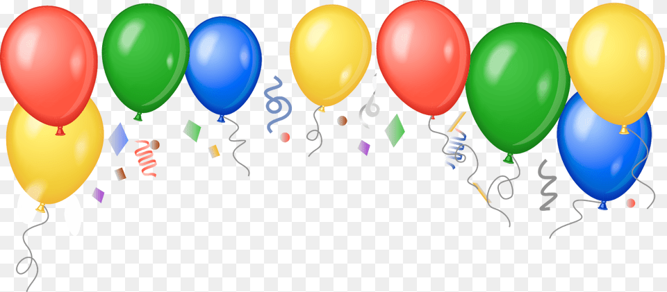 Esta Entrada Esta Dedicada A Mi Compi Y Amiga Diana Balloons And Confetti Border, Balloon Png Image