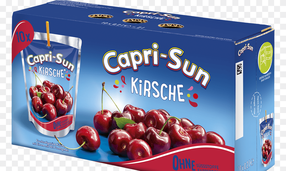 Esta Es La Bebida Que Comercializa Coca Cola Capri Sun, Cherry, Food, Fruit, Plant Free Png Download