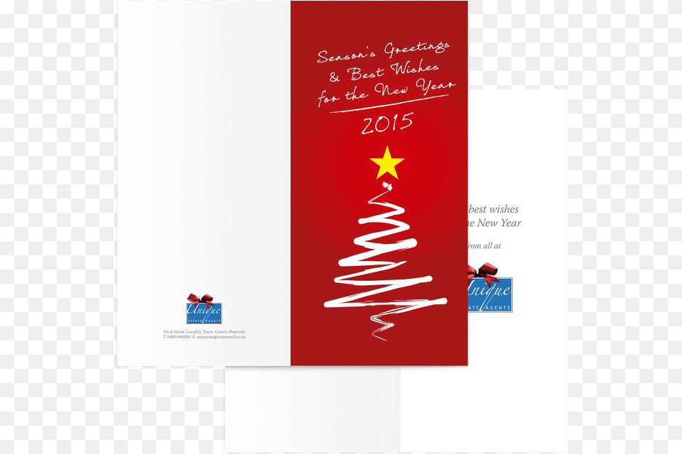 Estate Agents Christmas Card Illustration Christmas Tree, Advertisement, Poster, Text Free Png Download