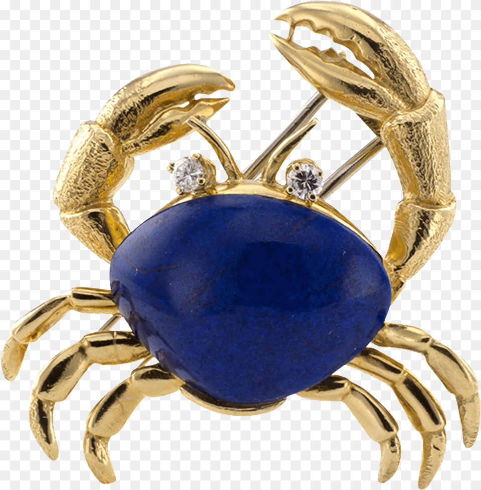 Estate Lapis Lazuli And Diamond Crab Brooch Shoprubylux, Accessories, Jewelry, Invertebrate, Insect Png