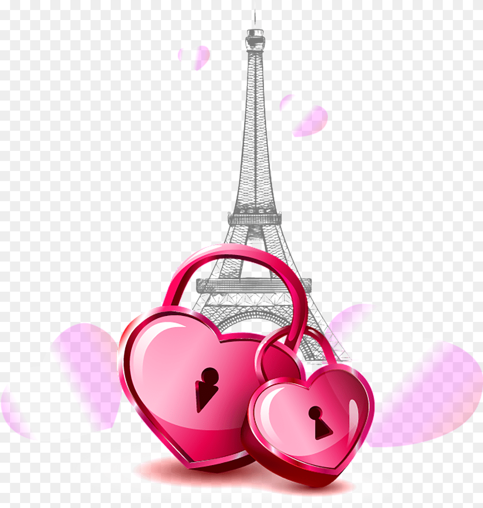 Este Grficos Es Rojo En Forma De Corazon De Paris Icon Transparent Heart Lock, Accessories, Bag, Handbag Png