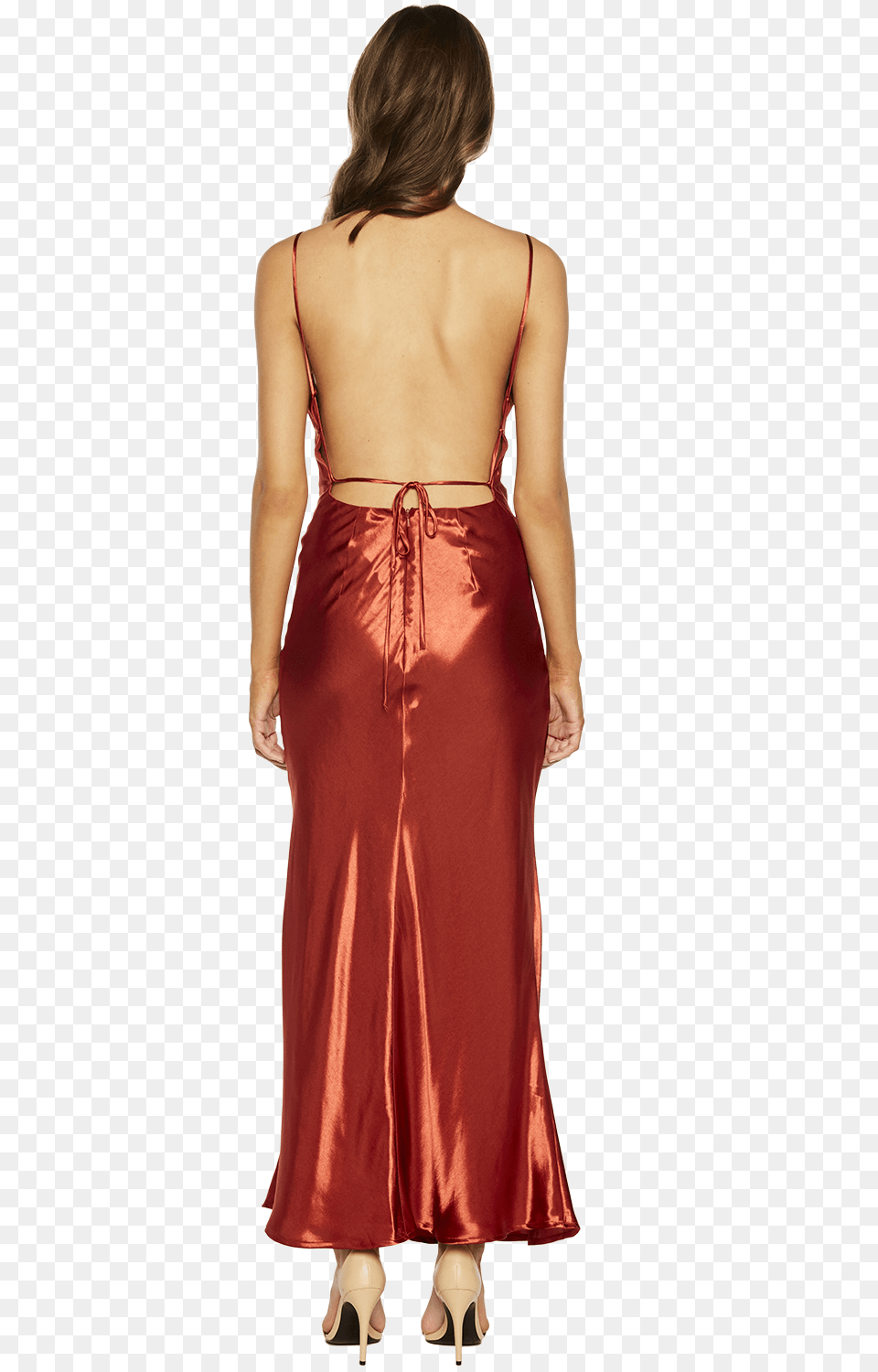 Estelle Drape Dress In Colour Barn Red Gown, Fashion, Clothing, Evening Dress, Formal Wear Free Png