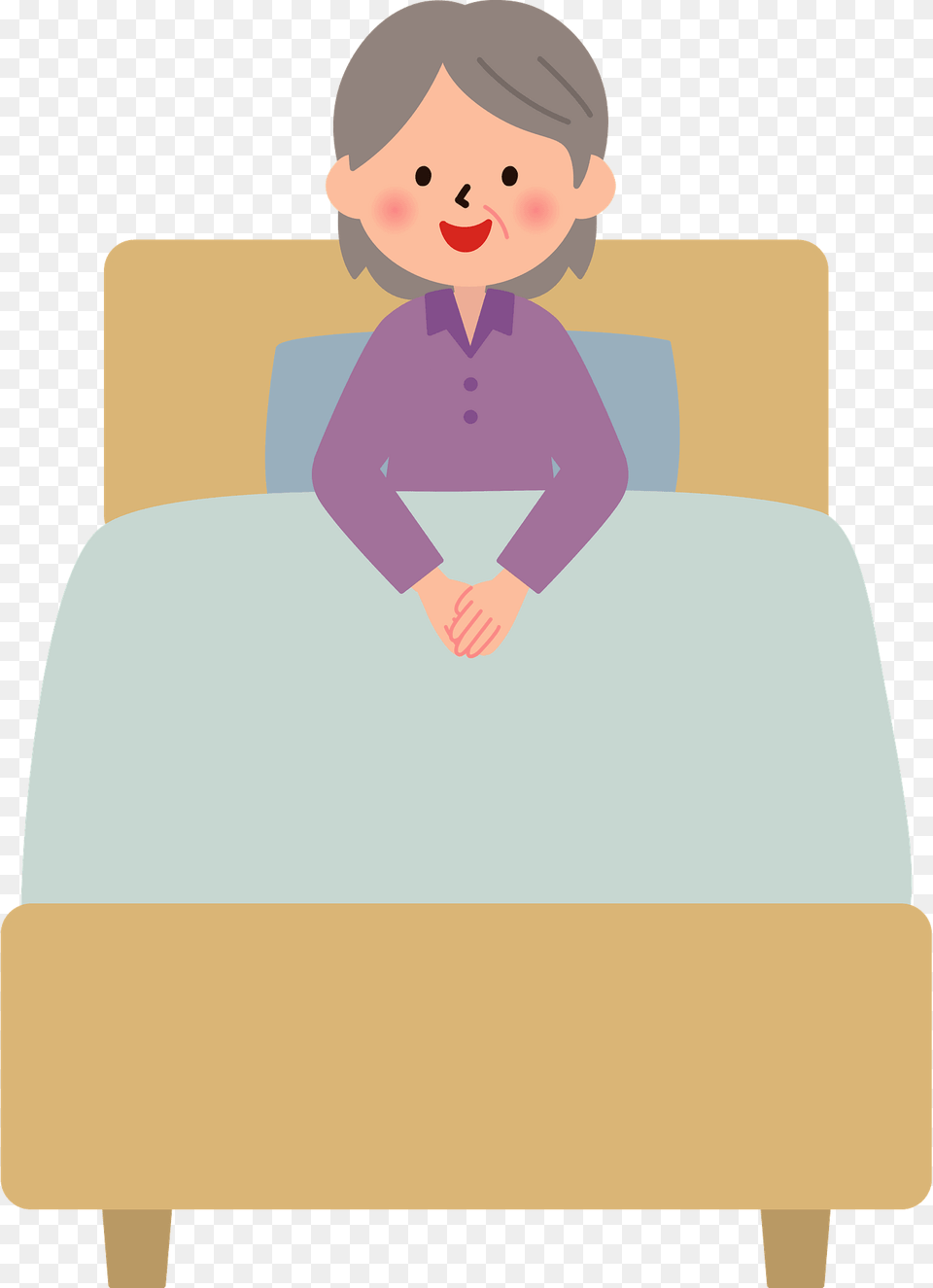 Esther Senior Woman Is In Bed Clipart, Baby, Person, Furniture, Face Free Png Download