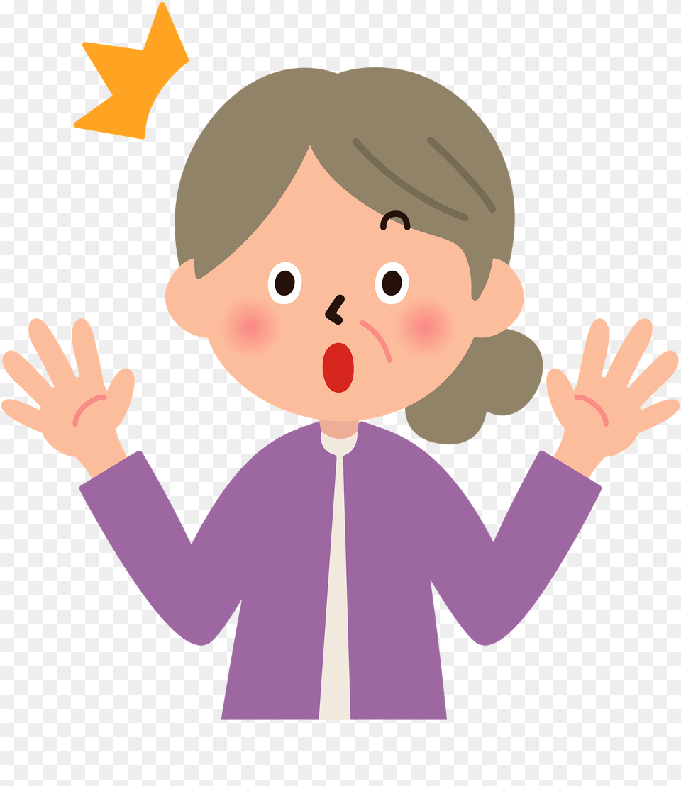 Esther Senior Woman Is Surprised Clipart, Baby, Person, Face, Head Png