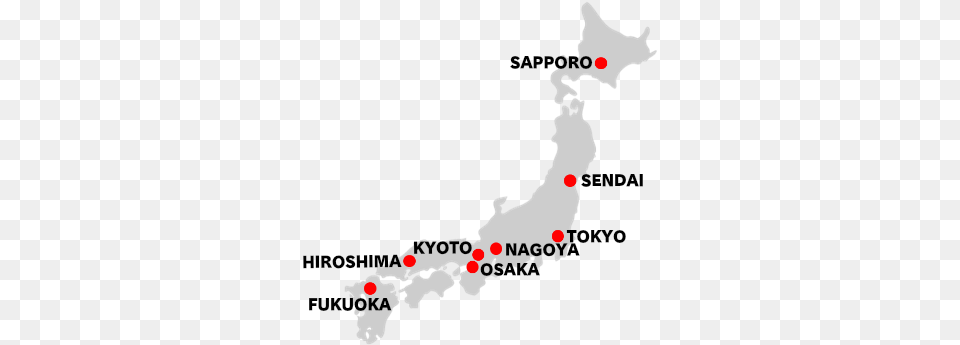 Estimated Travel Time Fromto Tokyo Japan Map Major Cities Japan Map, Chart, Plot, Outdoors, Person Free Png