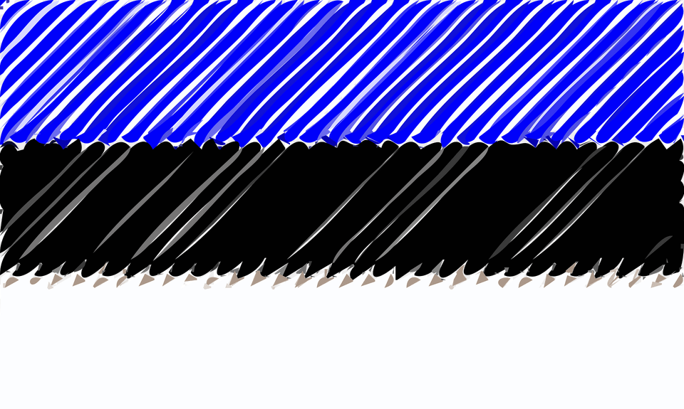 Estonia Flag Linear Clipart Png Image