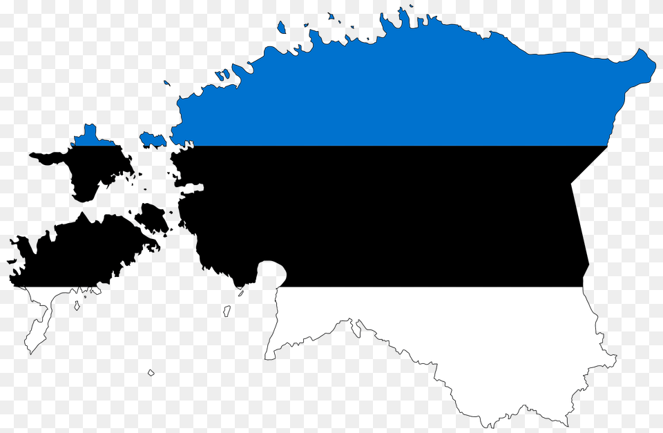 Estonia Map Flag With Stroke Clipart, Chart, Plot, Nature, Land Free Transparent Png