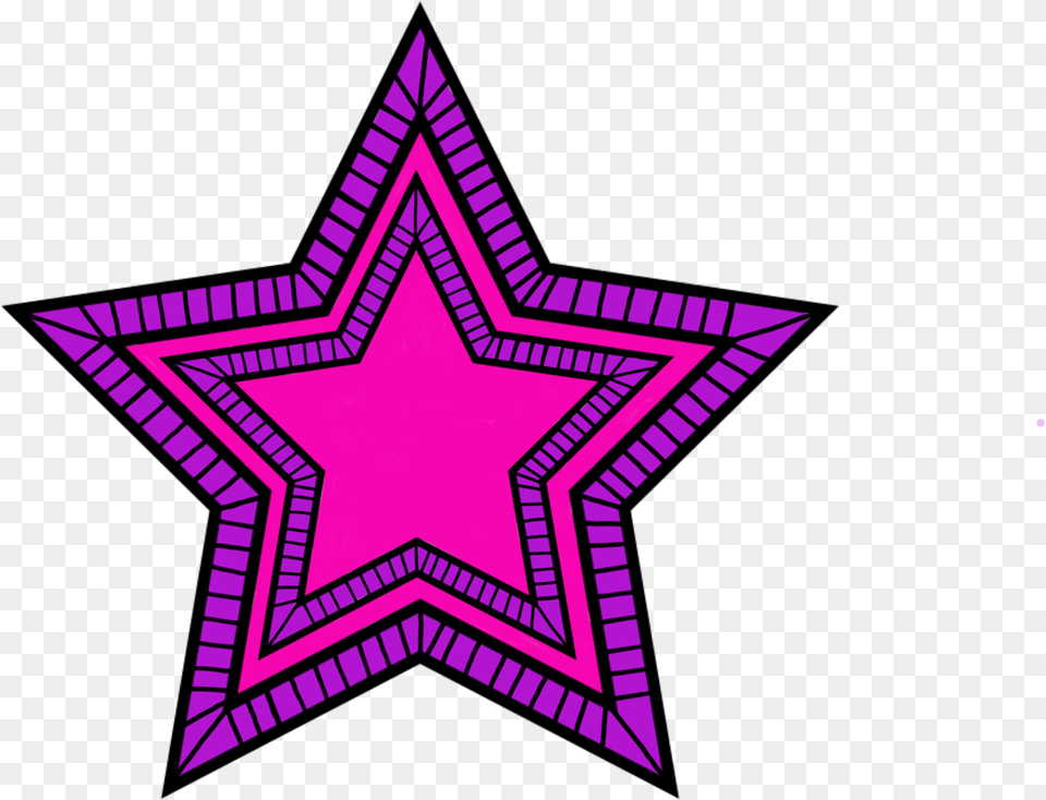 Estrella Clipart Stars Black And White Gold And Pink Star, Purple, Star Symbol, Symbol Png Image