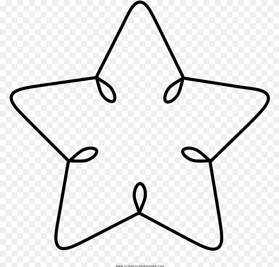 Estrella De Mar Pgina Para Colorear Line Art, Gray Free Png