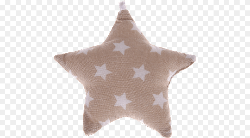 Estrella De Tela Crema Estrellitas Ampliar Imagen Textile, Star Symbol, Symbol, Home Decor, Person Png