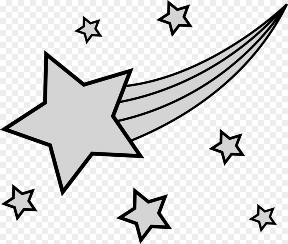 Estrella Fugaz Shooting Star Black And White, Star Symbol, Symbol Free Png