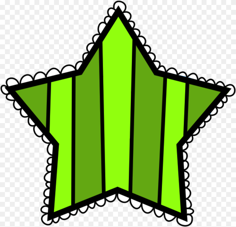 Estrella Stars At Night Stars And Moon Star Polka Dot Star Clipart, Symbol, Star Symbol, Green, Leaf Png