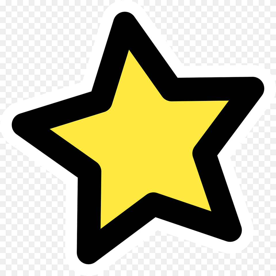 Estrellas Favorito Amarillo Icono Yellow Star With Black Outline, Star Symbol, Symbol Png