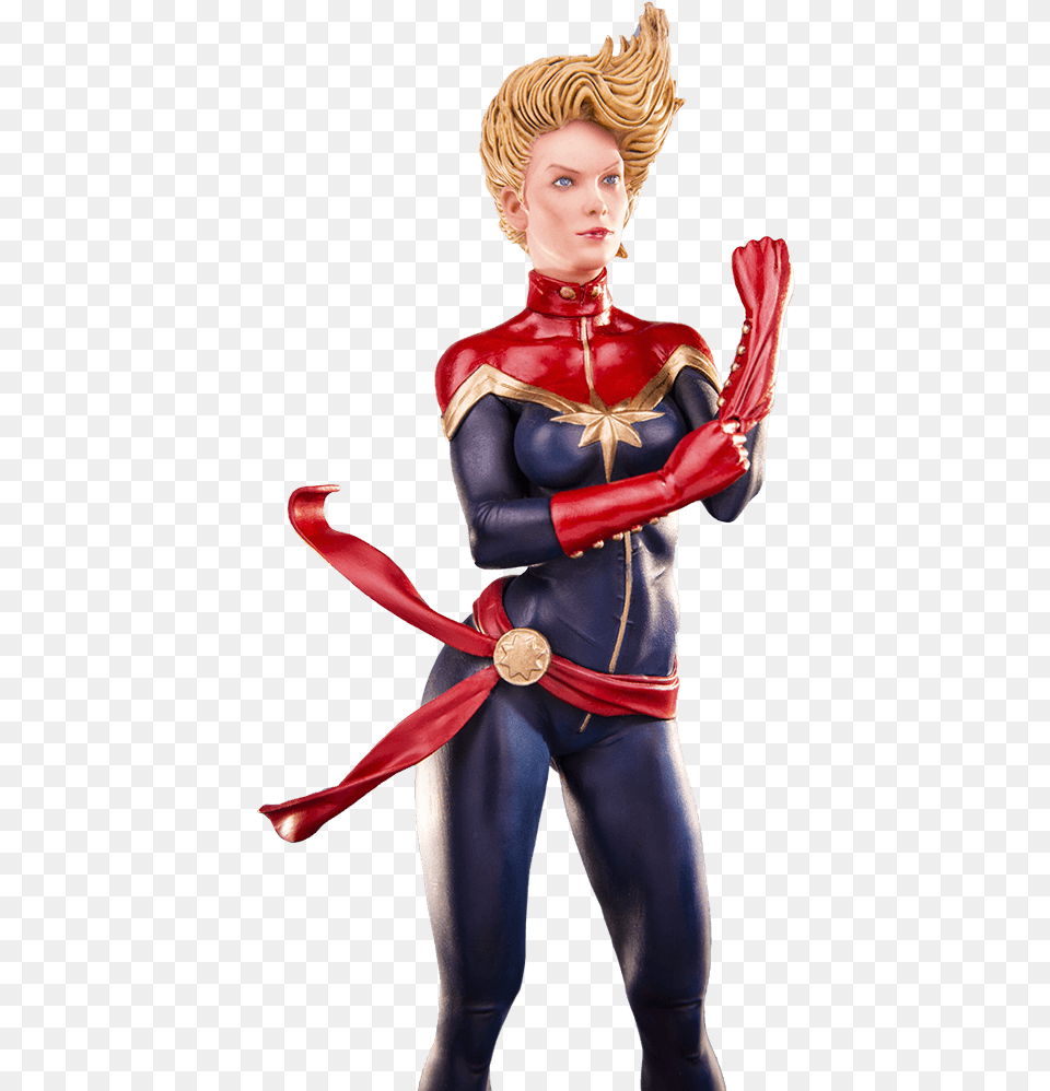 Esttua Capit Marvel Superhero, Clothing, Costume, Figurine, Person Free Png
