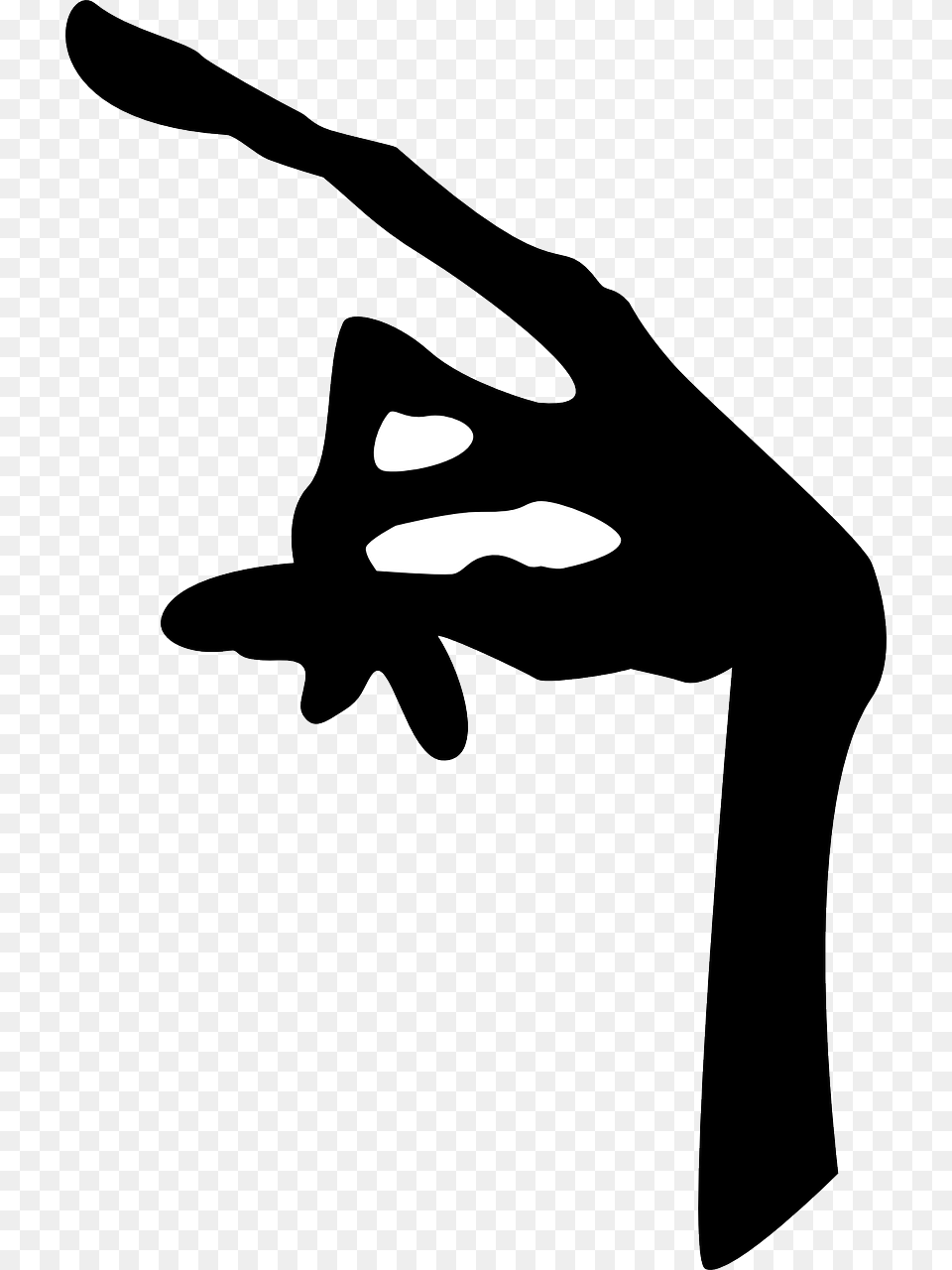 Et Hand, People, Person, Stencil, Silhouette Free Transparent Png