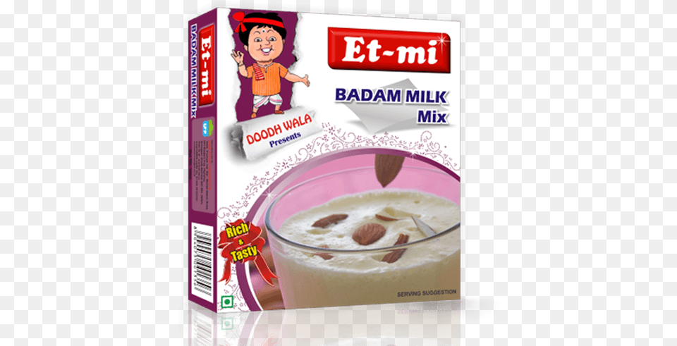 Et Mi Ice Cream Mix Badam Pista 100 Gm, Baby, Person, Food, Dessert Free Transparent Png