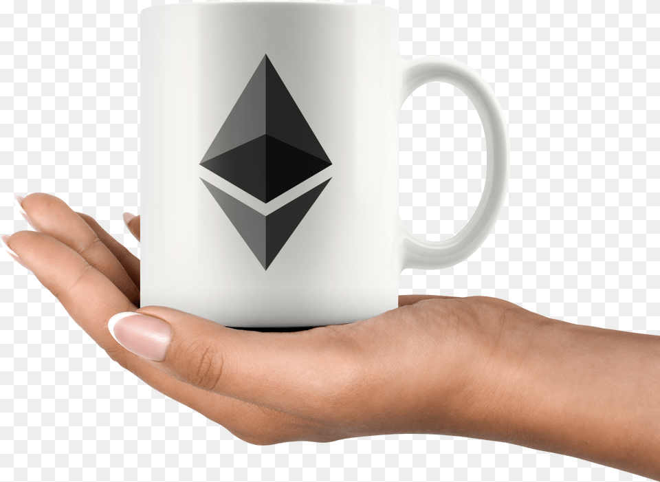 Ethereum Coffee Mug Psd Graphic Designer Naming Convention, Body Part, Cup, Finger, Hand Free Png Download