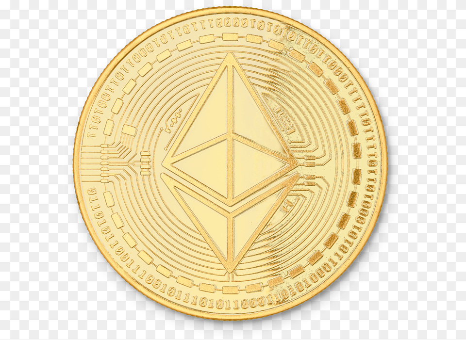 Ethereum Coin Picture Gold Ethereum Coin, Money Png