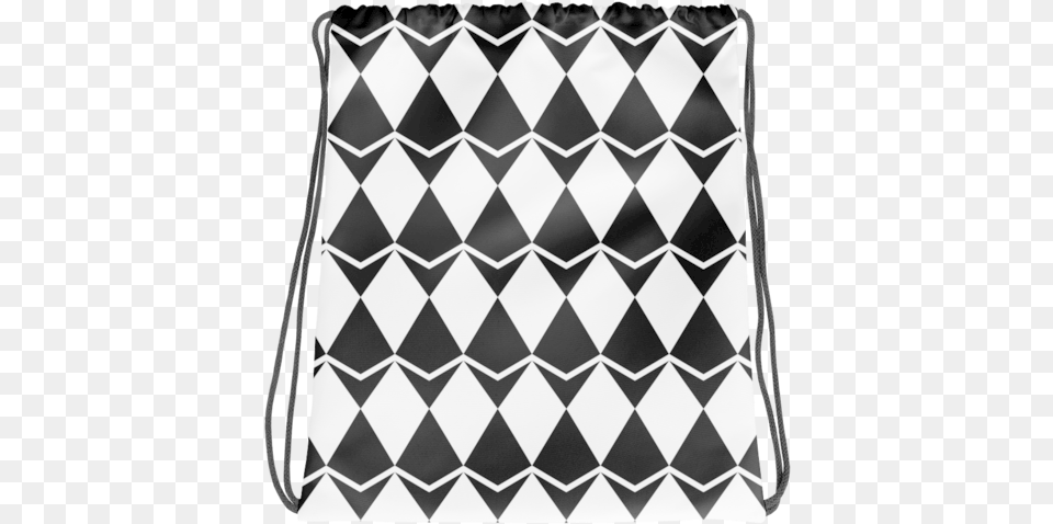 Ethereum Diamond Pattern Drawstring Backpack Argyle, Accessories, Bag, Cushion, Handbag Free Png