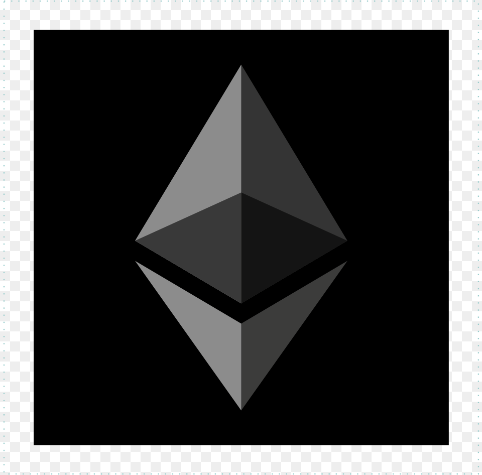 Ethereum Logo Ethereum Logo Black Background, Triangle, Accessories, Diamond, Gemstone Png Image