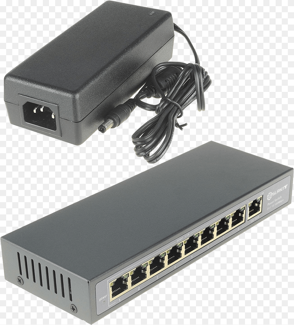 Ethernet Switch Poe Injector 8 Ports 120w Poe Injector Switch, Adapter, Electronics, Hardware Png