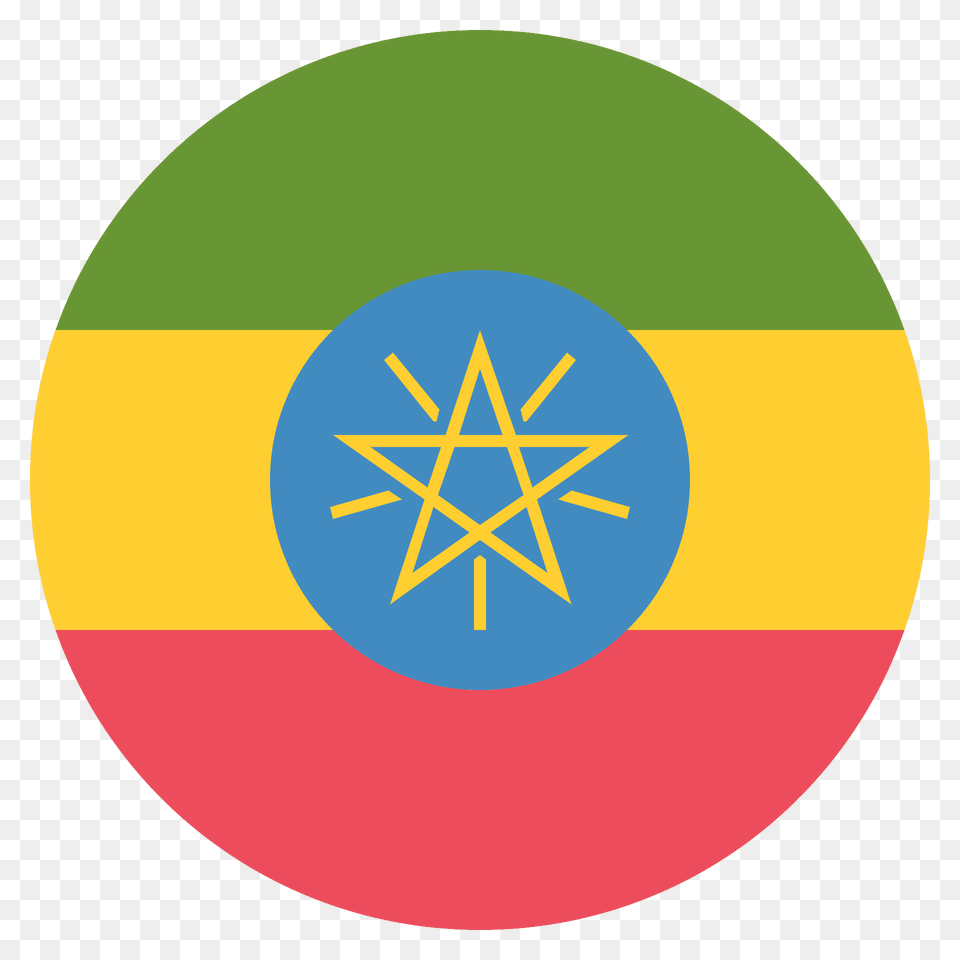Ethiopia Flag Emoji Clipart, Disk, Logo Png Image