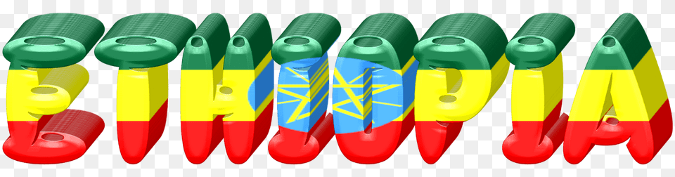Ethiopia Lettering With Flag Clipart, Tape Free Png Download