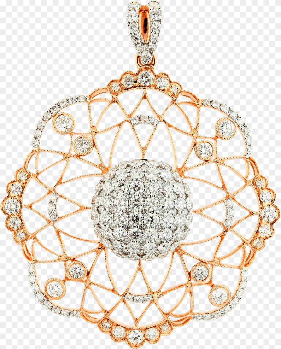 Ethnic Filigree Diamond Pendant Locket Png