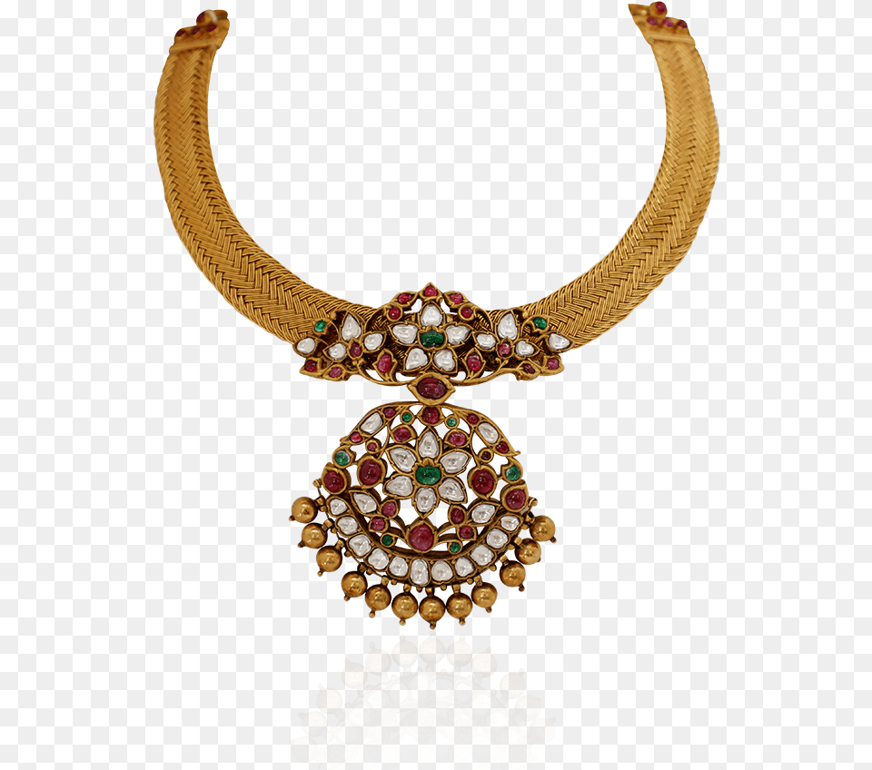 Ethnic Golden Weave Necklace Crystal, Accessories, Jewelry, Diamond, Gemstone Free Png Download
