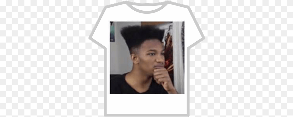 Etika In Deep Thought Roblox Roblox Clever Cover T Shirt, Body Part, T-shirt, Person, Neck Free Transparent Png