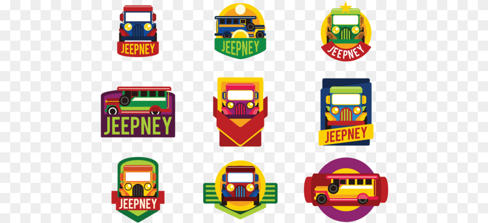Etiquetas De Jeepney Jeepney Front View Vector, Bus, Transportation, Vehicle, School Bus Free Transparent Png