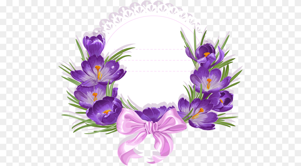 Etiquettesscrapspng Etiquetas Con Flores Moradas, Flower, Plant, Purple, Crocus Png Image