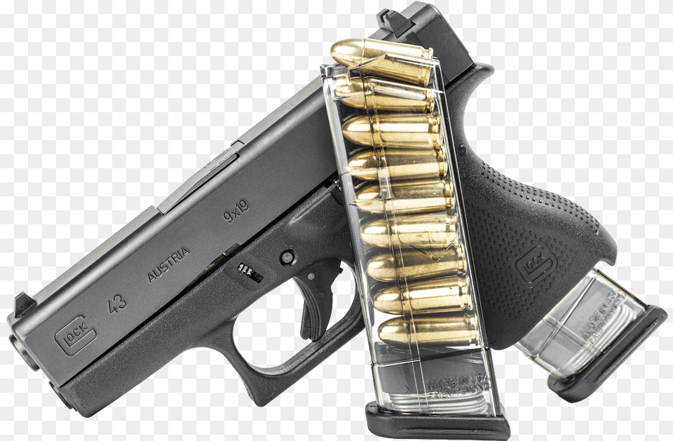 Ets Mag 9mm 9 Rd Smoke Fits Glock Mag Glock 43 Ets, Firearm, Gun, Handgun, Weapon Free Transparent Png