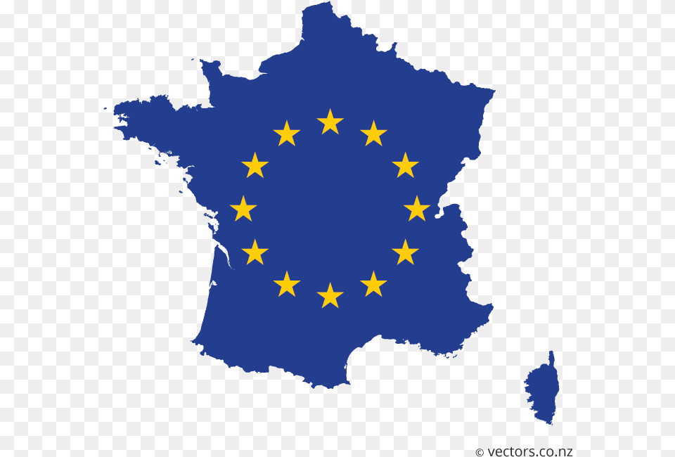 Eu Flag Vector Map Of France France Map Vector, Symbol, Star Symbol Png