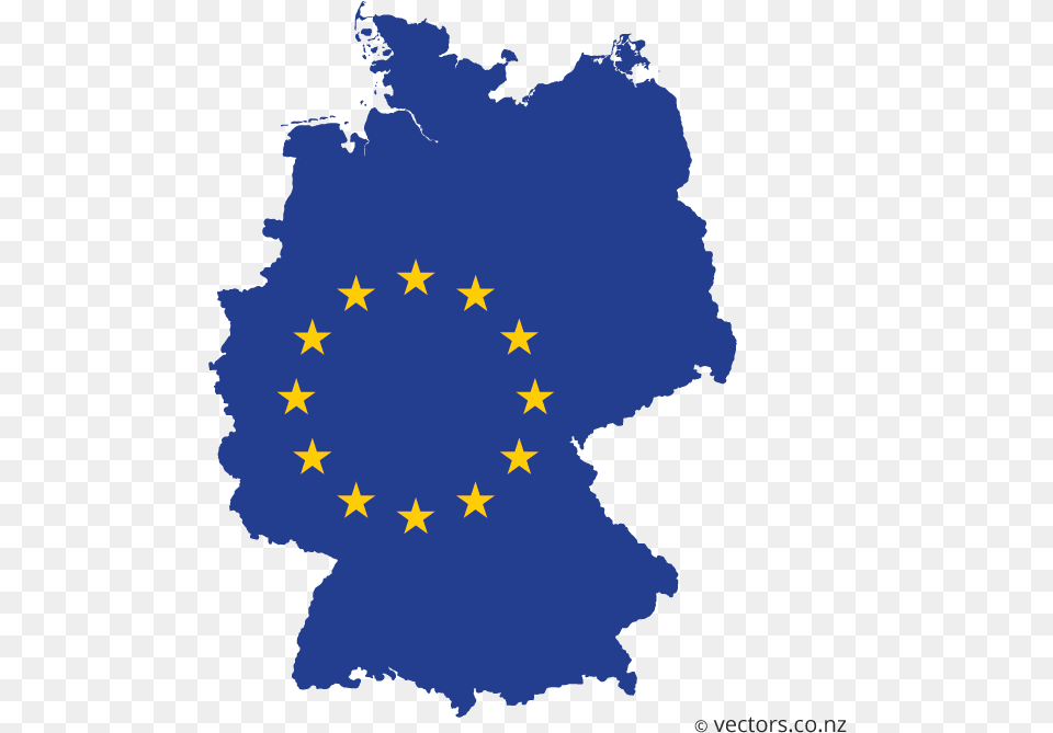 Eu Flag Vector Map Of Germany Germany Map Vector, Chart, Plot, Symbol, Adult Free Png Download