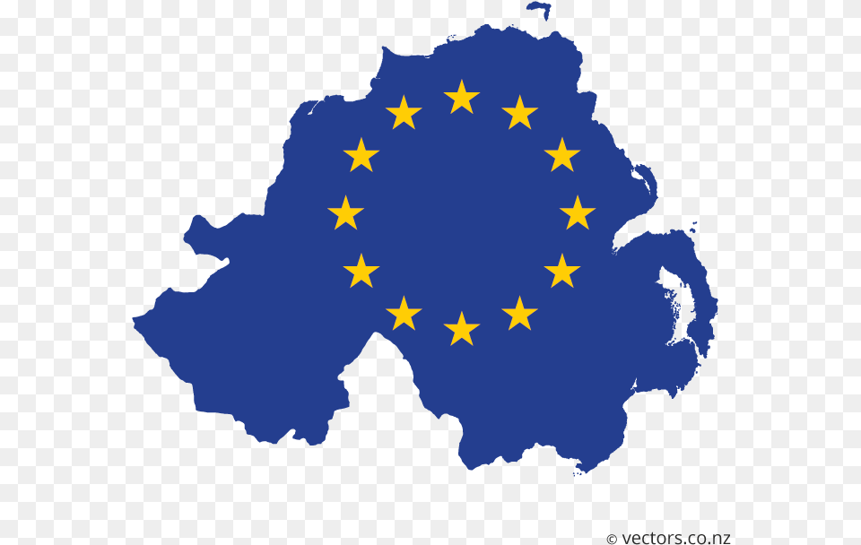 Eu Flag Vector Map Of Northern Ireland Northern Ireland Map, Chart, Plot, Symbol Free Png