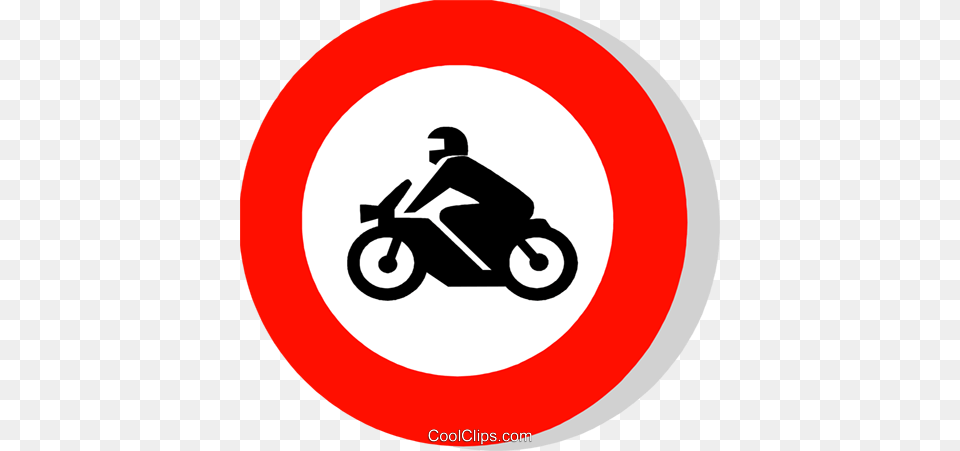 Eu Traffic Sign Motorcycles Prohibited Royalty Free Vector Clip, Symbol, Motorcycle, Transportation, Vehicle Png