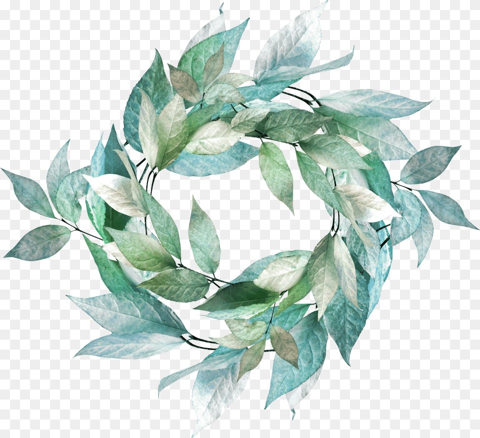 Eucalyptus Garland Emerald Green Watercolor Flowers Png