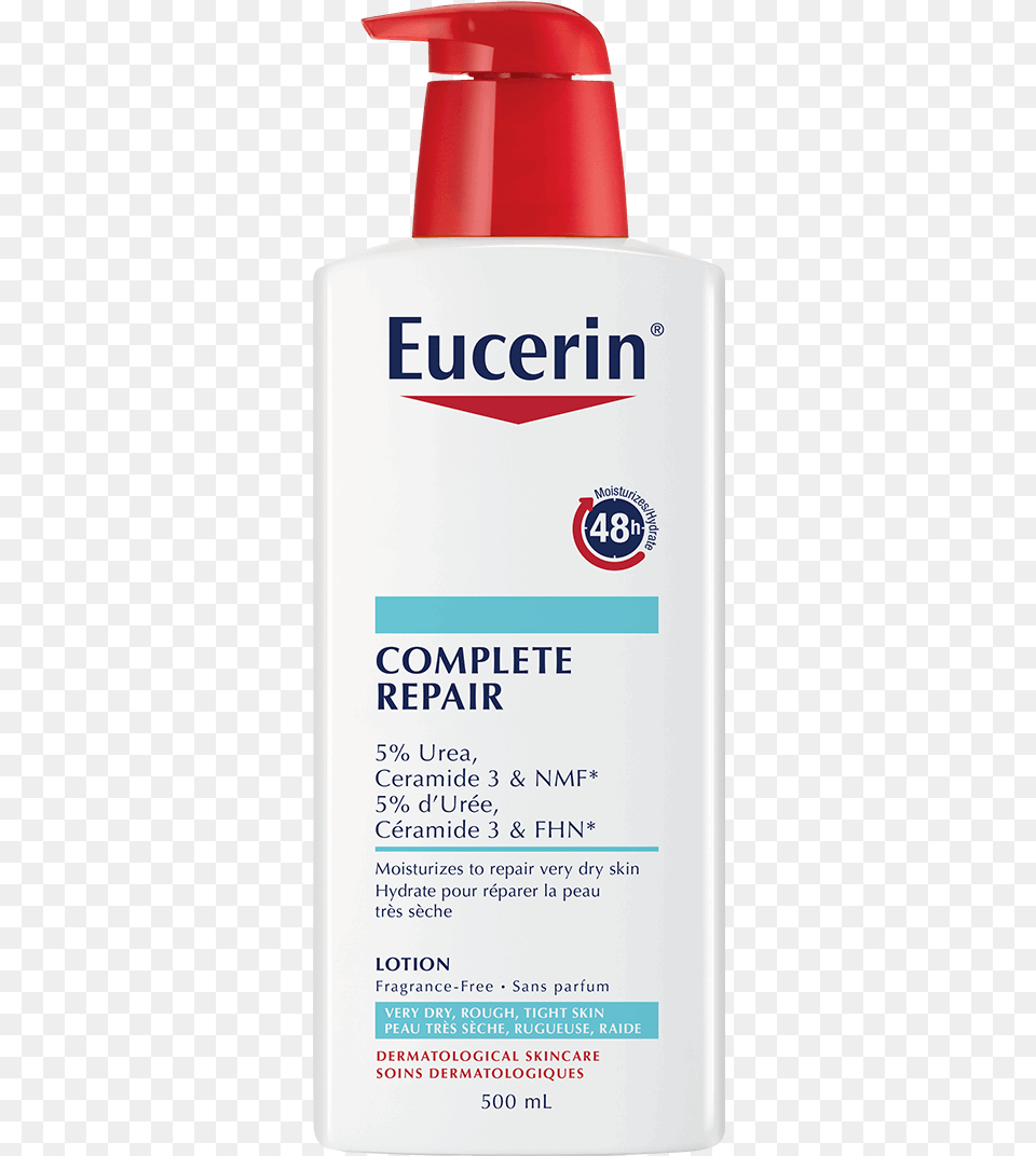 Eucerin Complete Repair Moisture Lotion For Dry Rough Eucerin Skin Protection Lotion, Bottle, Cosmetics, Perfume Free Png Download