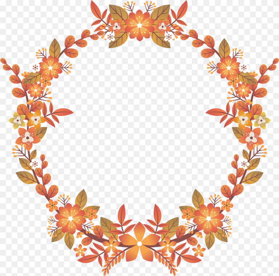 Euclidean Autumn Beautiful Flower Title Autumn, Art, Floral Design, Graphics, Pattern Free Transparent Png